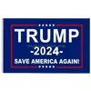 Banner Flags Donald Trump President Garden 3X5 Ft 2024 Re-Elect Take America Back Flag With Brass Grommets Patriotic Outdoor Indoor Dhtd7