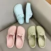 Slippers Vrouwen Sandalen Slippers Thuis Comfortabele Gesloten Teen Zomer Strand Slippers Schoenen Solid Slides Platte Bad Buiten Heren Slippers 230713