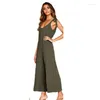 Casual Dresses 2023 Style Jumpsuit Pure Color Overalls Sexy Bodysuit Women Playsuit Plus Size Summer Clothes For