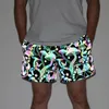 Men's Shorts Arrival Reflective Shorts Men Night Jogging Reflect Light Colorful Mushroom INS Breathable Summer Clothing Bermuda Masculina 230713