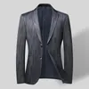 Garnitury męskie Wysokiej jakości Blazer w stylu brytyjskim noszenie zwykła elegancka moda High-end prosta dżentelmeńska kurtka marynarska