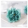 装飾的な花の花輪50pcs高品質のシルクペオンフラワーヘッドパーティー装飾人工シミュレーションキャメリアローズD dhxco