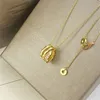 designer sieraden Schat volledige boor halve boor drie-ring slangenbot ketting vrouwelijk verguld 18k roségoud Taigang een seksgeest slang mode lichte luxe ketting