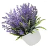 Dekorative Blumen gefälschte Dekore Lavendel Topf Bonsai Haushalt falsche Ornament künstliche Pflanzen Zuhause