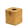Vävnadslådor servetter gräs vävt vävnadslåda hushållsrestaurang vardagsrum papper låda toalett papper lådan soffbord bil lagringslåda r230714