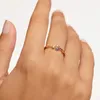 Bröllopsringar Fashion 925 Sterling Silver Simple Style Ring Charm Quality Finger Exquisite Accessories Birthday Party Gift 230714