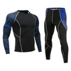 Conjunto de treino para corrida masculino Academia Jogging Thermo Underwear Xxxl Second Skin Compression Fitness Masculino Quick Dry Track Track Suit