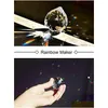 Juldekorationer kristalleruncatcher clear crystal ball prism Suncatcher Rainbow Pendants Maker Hanging Crystals prismor för Windo Dh94n