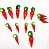 100 pezzi fatti a mano fai da te peperoncino rosso peperoncino ciondolo in vetro perline per donna orecchini collane bracciali creazione di gioielli