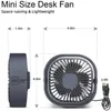 Electric Fans USB Portable Cooling Desk Fan 360 Rotate Adjustment Speed Electrical Quiet Powerful Mini Table Fans Bedroom Home Office Fan