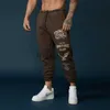 Męskie spodnie jesienne męskie dresowe sporty sporty rekreacyjne trening fitness legginsy spodnie Mężczyźni trendy modne wzór nadruku szczupły spodnie streetwear j230714