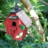 Decorazioni da giardino Esterno in legno massello Simulazione di metallo Parete Haning Bird Nest Cortile Villa Arredamento Artigianato Giardino Balcone Ornamenti Decorazione L230714