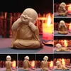 Decorative Objects Figurines Buddhist Small Monk Statues Figurine Sculpture Handmade Car Home Decorations Kids Adult Wedding Engagement Decoration 230714