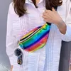 Waist Bags Cool Sequins Printing Bag for Women Fashion Girls Shoulder Belt Kids Packs Glitter Phone Pouch Men 230713