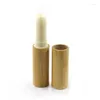 Opslagflessen 10 stks 5 ml Eenvoudige Bamboe Lippenstift Buis Lip Buizen Met Dop Plastic Binnenkant