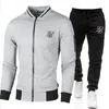 Männer Trainingsanzüge SIK SILK 2023 Anzug Herbst Winter Ist Bequem Warm Business Freizeit Kragen Reißverschluss Mantel Hosen Männer Sport Pullover