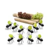 Forks Ant Tooticks Fruit Deserser Fork 12pcs/partie wielokrotnego użytku dla zwierząt na przekąskę do ciasta kuchnia przyjęcie urodzin