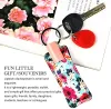 116 DESIGN FÄRG Söt Favor Neoprene Lipstick Holder Hand Nyckelring Läpp Balm Chapstick Holders Cleeves Pouch Lanyard Keychain With Metal