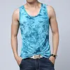 Regata Masculina Casual Masculina Punk Tie Dye Colete Sem Músculos Camisa Sem Mangas Top Moda Coreana Slim Streetwear Para Jovens 230713