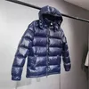 Men's Down Jacket Winter Stylist Parka Hooded Couple Windproof Coat Cold Badge Embellished in Multiple Colours Asian Size