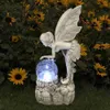 Garden Decorations Solar Light Fairy Light Decoration Landscaping Harts Girl Wing Sculpture Lamp Creative Crafts Perfect Presents for Outdoor Garden L230714