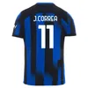 23 24 Lukaku Inters Lautaro Milans Soccer Jerseys Jubileum Correa Dzeko Barella Allani 2023 2024 Brozovic Home Football Shirt Uniforms Men Kids Kit 16-28