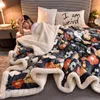 Blankets Double Layer Blanket Thick Man-made Lamb Wool Nap Covering Coral Fleece Warm Flannel Duvet Cover Quilt Cozy Comfortable