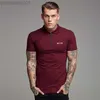 Men's T-Shirts Fashion European and American Style Zip Print Polo Tees Mens Cotton Slim Polo Shirts with Short Sleeve Fitness Slim Polo T-Shirt L230713