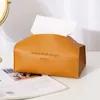 Tissue Boxes Napkins PU Leather Tissue Holder Household Tissue Storage Box Tissue Box Living Room Decoration Bedroom Kitchen Office Wholesale R230714