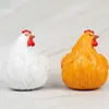 Dekoracje ogrodowe figurka ogrodowa Ozdoba Ozdana żywica kurczak Kurczak krajobrazowy dekoracja brązowa L230714