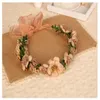 Decorative Flowers 2023 Artificial Girl Floral Crown Flower Bride Bridesmaid Hair Wedding Party Decor