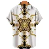 Summer Men's Palace Baroque Digital Print Risvolto New Shirtx4xcx4xc