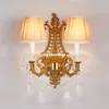 Wandlamp Europese LED Koperen Lampen Voor Slaapkamer Nachtkastje Holtel Gang Binnenverlichting Applique Murale Armatuur Home Deco