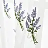 Vorhang Romantische Lavendel Stickerei Tüll Vorhänge für Wohnzimmer Schlafzimmer Rosa Lila Blume bestickt Balkon Fenster Bildschirme Voile