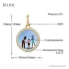 Pendentif Colliers Personnalisé Glacé 35mm 3.4ct Moissanite Mémoire Pendentifs Collier Hip Hop Personnalisé Photo Médaillon Photo Pendentif Charme Collier