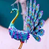 Garden Decorations DIY Crafts Lawn Decoration Tail Outdoor Garden Statue Porch Realistic Metal Beautiful Peacock Gift Yard Art L230714