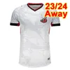 23 24 Ituano FC Mens Soccer Jerseys Home Black Red Away White Short Hides Football Shirts