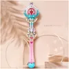 Led Rave Toy Luminous Toys Electric Lights Music Girl Childrens Hand Hold Starry Sky Magic Wand Scepter Plastic Princess Queen Play Dhpoa