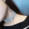 Kolye Kolyeler Kristal Gerişi Kolye Kadın Düğün Aksesuarları Gümüş Renk Zinciri Punk Gotik Chokers Takı Collier Femme 230714