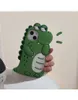 Cartoon Green Animals Silikonowy telefon na iPhone 14 13 12 11 Pro Max XR XS Max x Shockproof Cute guma tylna pokrywa L230619