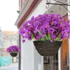 Dekorative Blumen, 1 Stück, 5 Gabeln, künstlicher violetter Blumenstrauß für Outdoor-Dekoration, Hochzeitszubehör, Geburtstagsfeier, Heimsimulation, gefälschte Pflanze