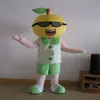 Lemon Boy Mascot Costumes Animated Theme Lemon Fruit Man Cospaly Cartoon Mascot Character Halloween Carnival Party Costume309J