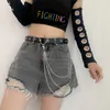 Belts For Women PU Leather Body Harness Punk Waist Chain Keychain Jk Skirt Decoration Jeans Trousers Strap Y2k Accessories