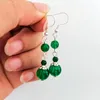 Boucles d'oreilles pendantes naturel vert TURQUOISE sculpté à la main goutte d'eau mode Boutique bijoux hommes et femmes cadeau en gros