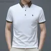 Camisetas de hombre MLSHP Summer Golf Polos de hombre de lujo de manga corta de color sólido bordado camisetas masculinas Business Casual Slim Man Tees 4XL L230713