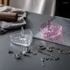 Jewelry Pouches Handmade Clear Glass Ring Holder Dish For Decorative Tray Dresser Top Girl