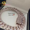 Hanger kettingen zuanfa sieraden hiphop rosé goud op maat gemaakte naam clasp miami vvs moissaniet diamant cuban link ketting met 25m