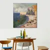 Claude Monet Canvas Art The Beach and The Falaise D Amont Handmade Oil Painting Impressionist Artwork Home Decor Modern