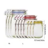 Reusable Grocery Bags Food Storage Zipper Mason Jar Shaped Snacks Airtight Seal Saver Leakproof Kitchen Organizer Vt2196 Drop Delive Dh5Bl