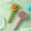 Brosses De Toilettage Pour Chiens En Acier Inoxydable Peigne Pour Animaux De Compagnie Auto-nettoyant Supprimer Brosse À Cheveux Chiens Peignes De Démêlage Drop Delivery Home Garden Pet Sup Dhkt7